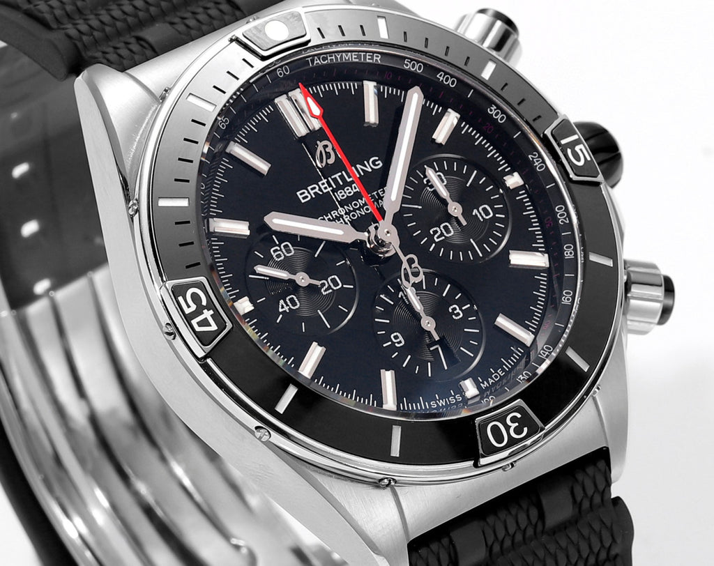 Breitling Silicone Bracelet Mechanical Watch #96675