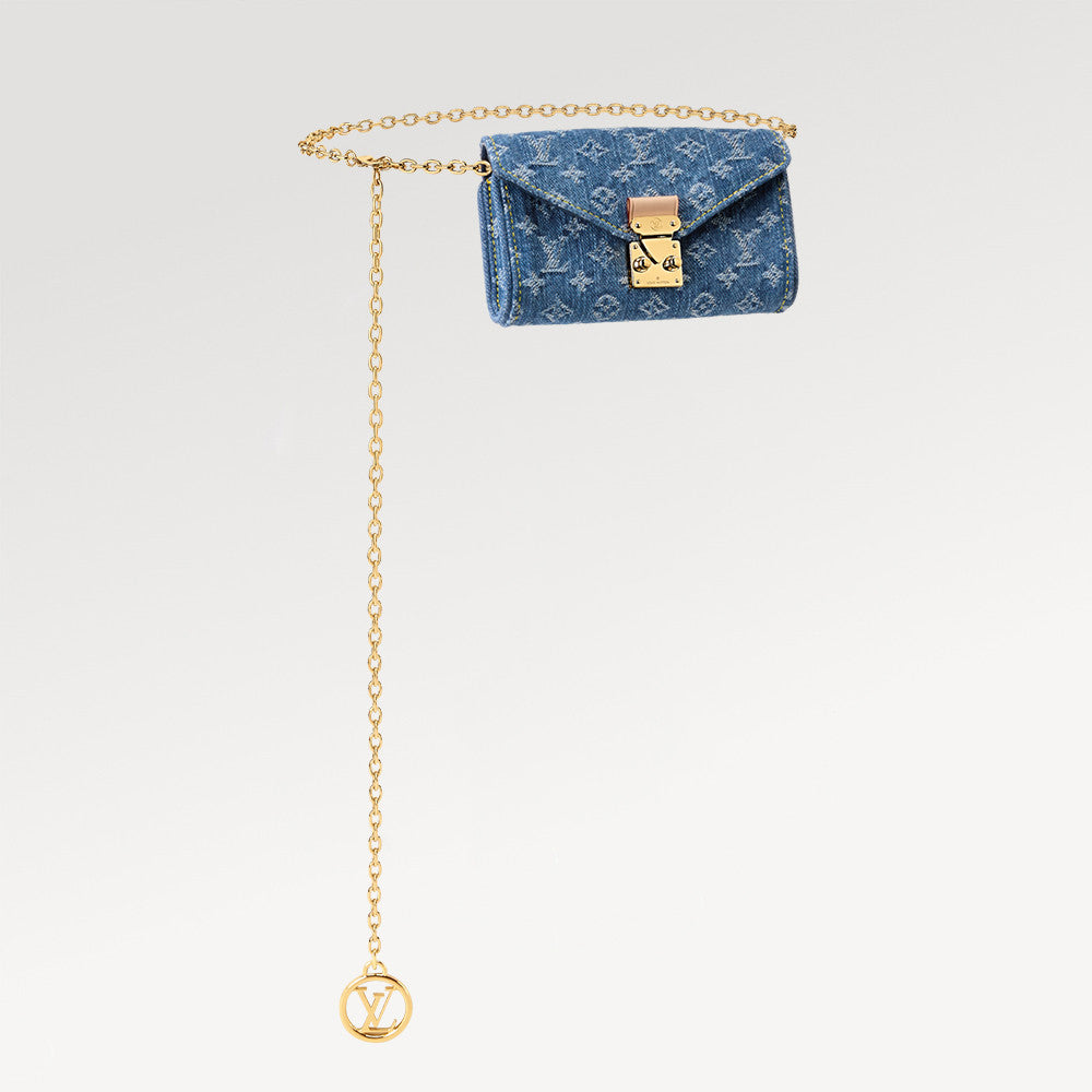 Louis Vuitton Pouch Metis Women's Belt Gold Chain Denim Storage Pouch 2026 Spring/summer New Arrival Monogram Square Waist Bag Bags Bag Bags M4622Z #84221A