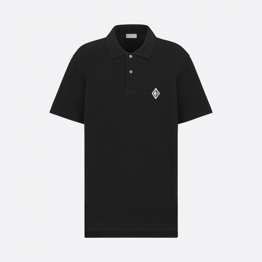 Dior Men's Summer Solid Color Logo Printed Cotton Polo Neck Short Sleeve T-Shirt #76569
