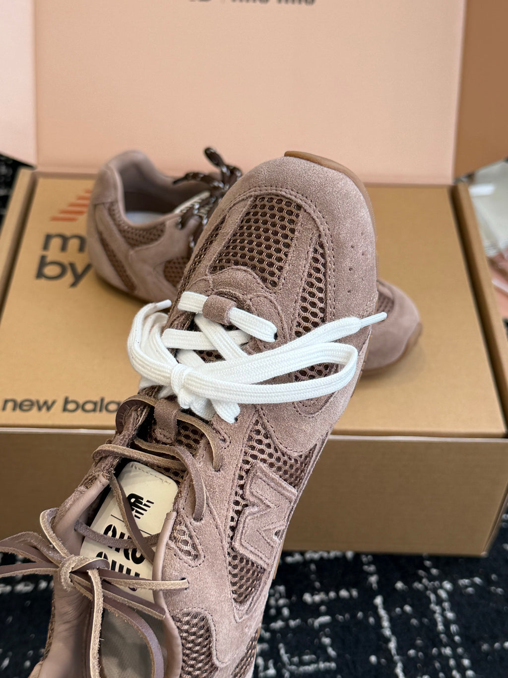 MiuMiu New Balance X MiuMiu 530 Sl Suede And Mesh Sneakers #384881