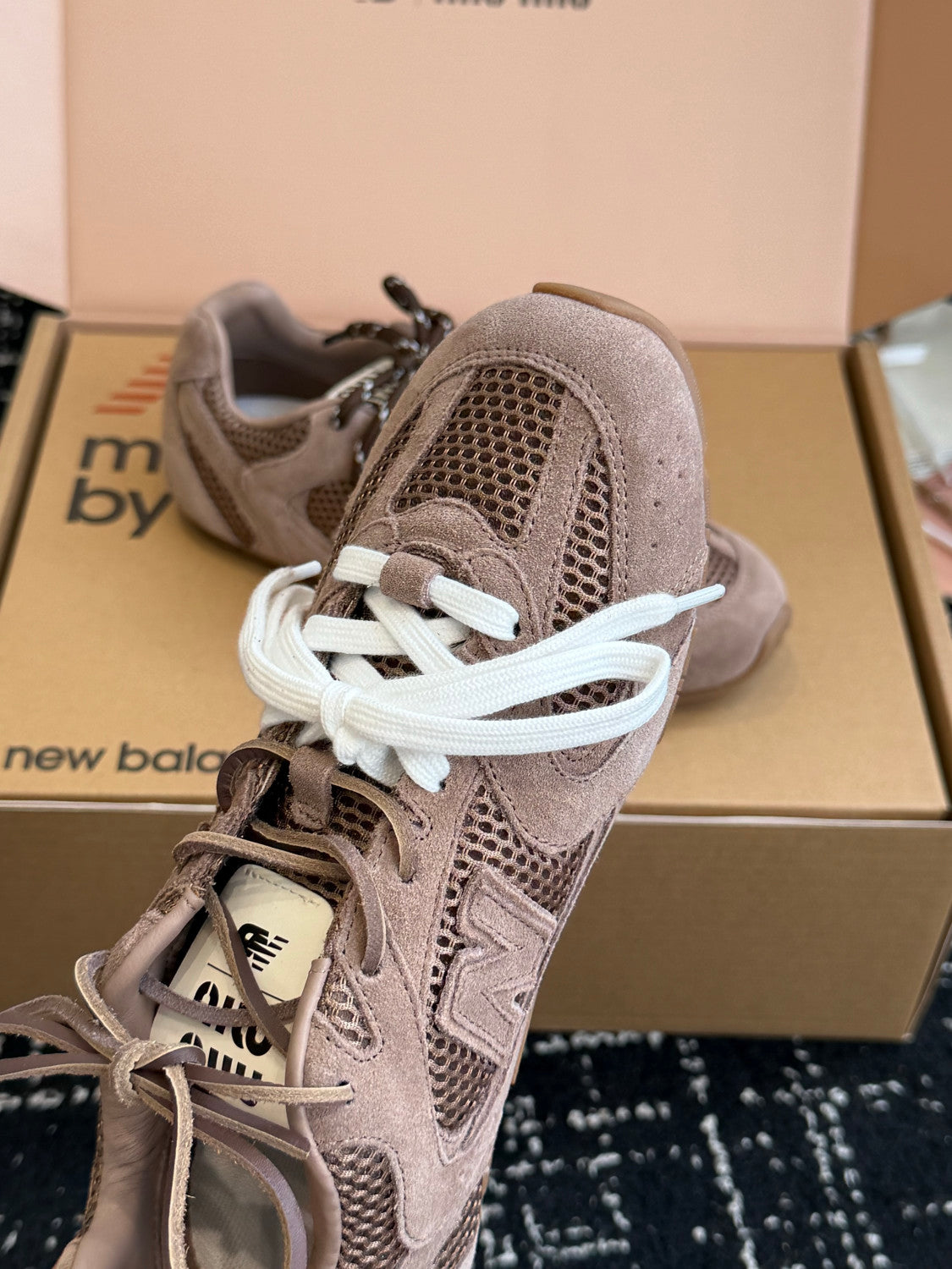 MiuMiu New Balance X MiuMiu 530 Sl Suede And Mesh Sneakers #384881