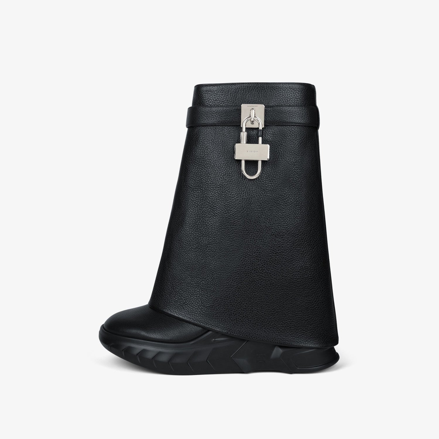 Givenchy Women's Fall/winter Fashion Classic Solid Color Round Toe Calfskin Mid Calf Boots With Thick Soles And Grain Leather Texture Shoes #79256