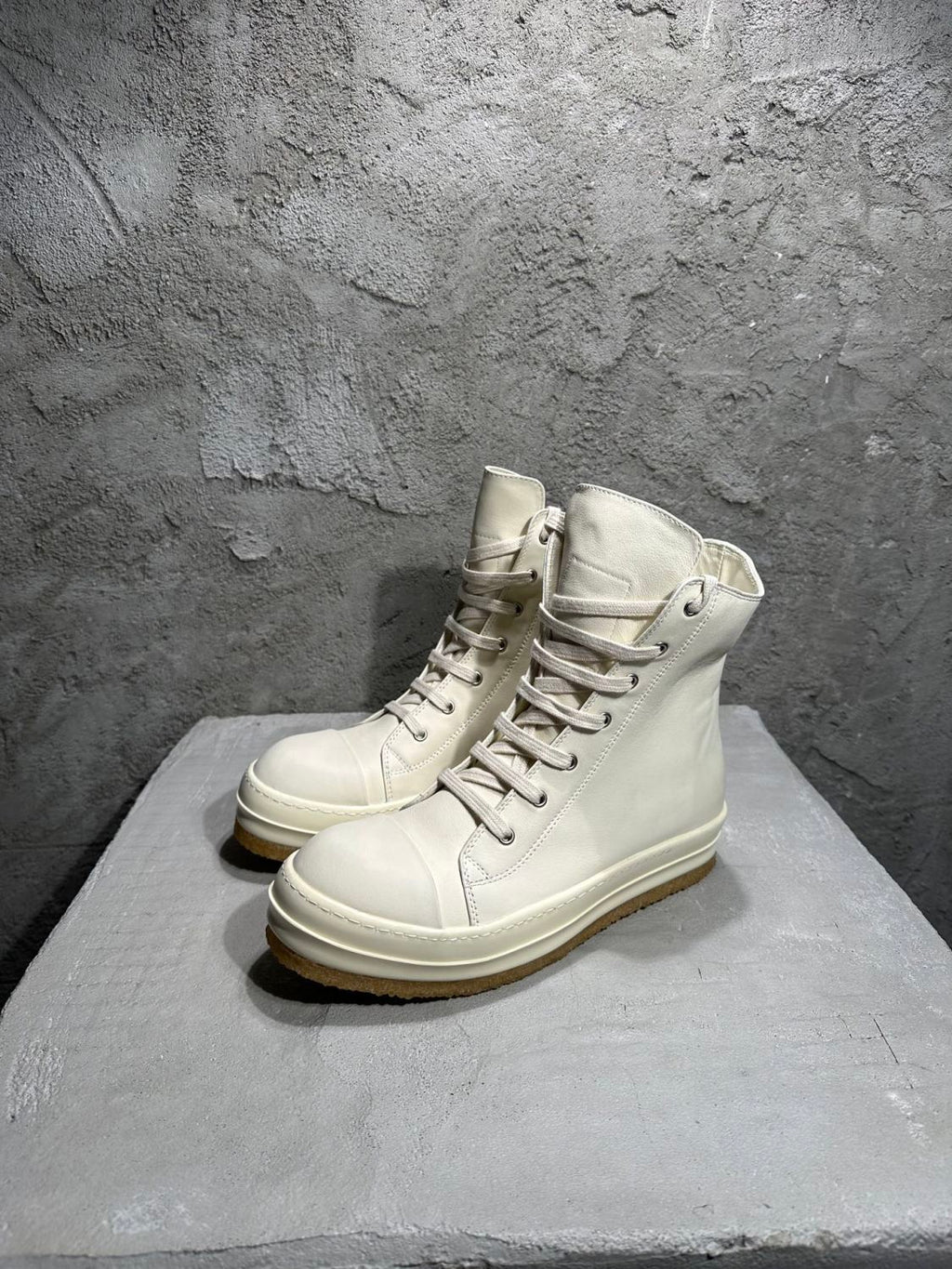 Rick Owens Men's Creep Fashion Casual Shoes Sports Shoes Four Seasons Trend Leather Thick Sole High-top Short Boots Ngvp #2192