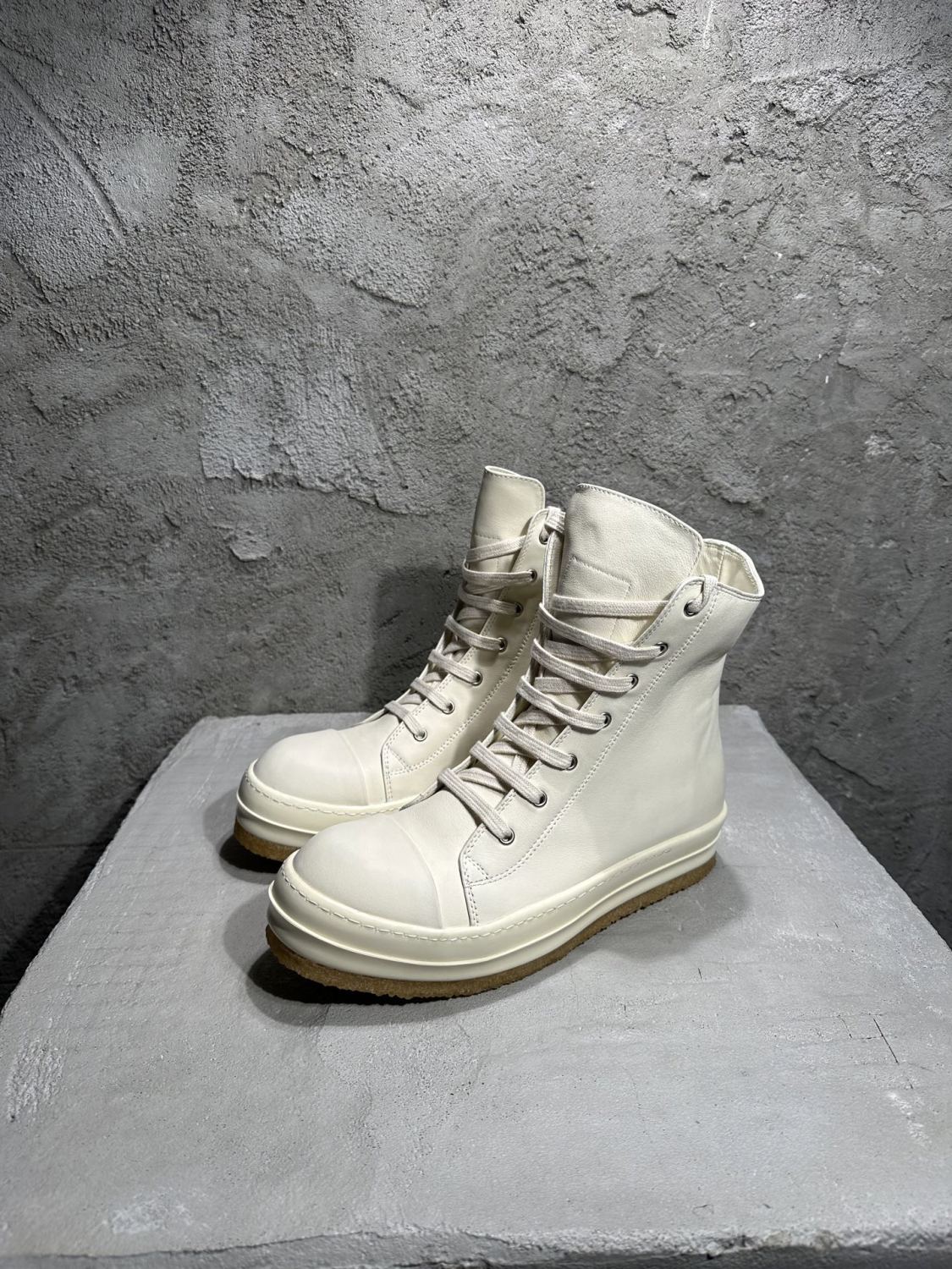Rick Owens Men's Creep Fashion Casual Shoes Sports Shoes Four Seasons Trend Leather Thick Sole High-top Short Boots Ngvp #2192