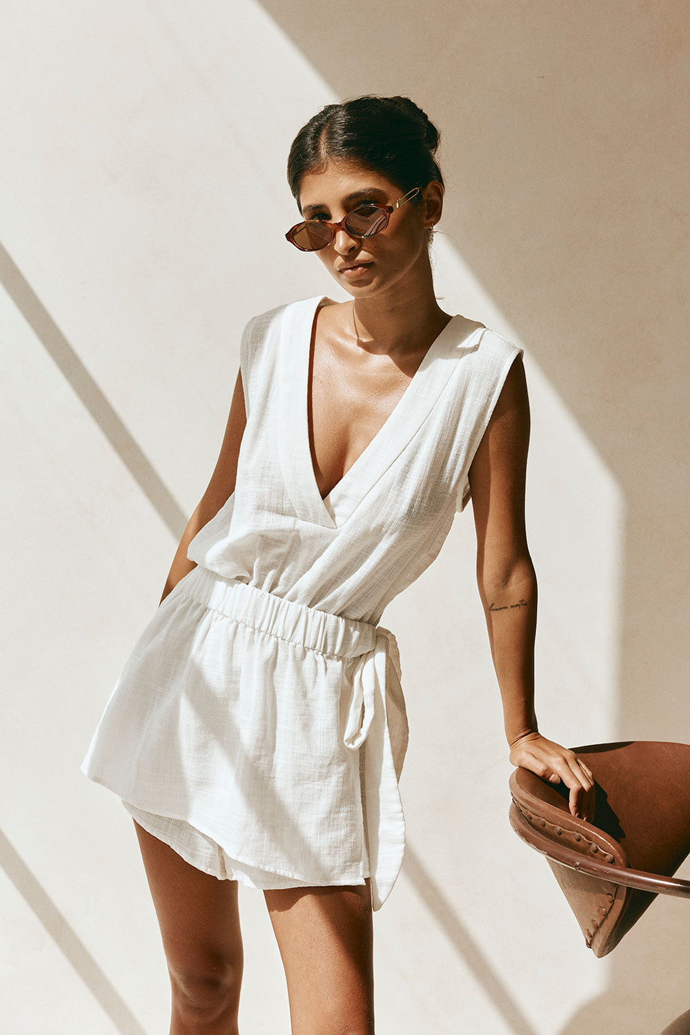 Sandy Playsuit - White