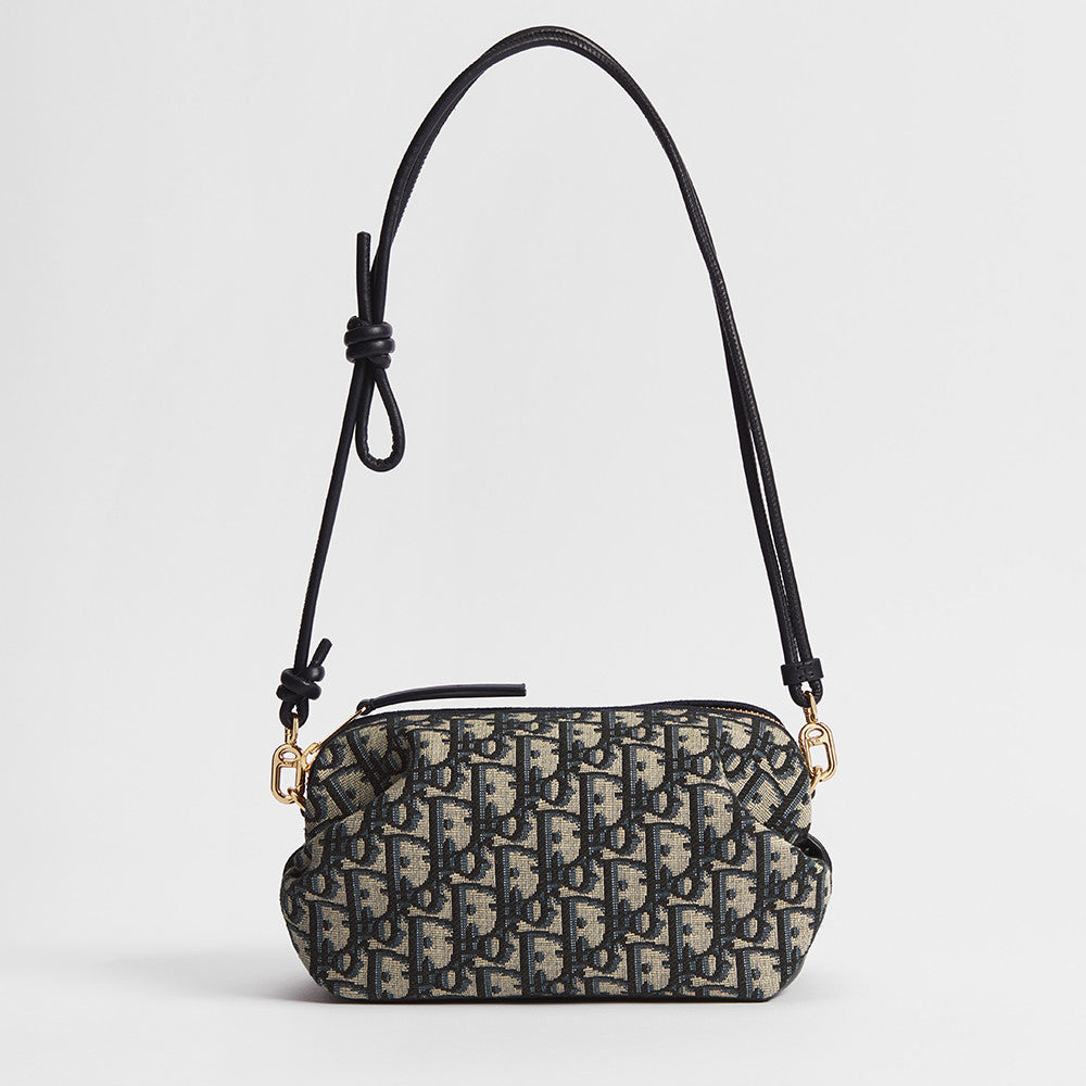 Dior Women's Clutch Bag New Style With Oblique Jacquard Fabric And Adjustable. Detachable Bow Strap Bags #82996A