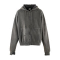 Saint Michael Men's Spring And Autumn Cotton Multi-Pocket Zipper Casual Long Sleeve Solid Color Destruction Washed Hooded Sweatshirt Ngvp #7942