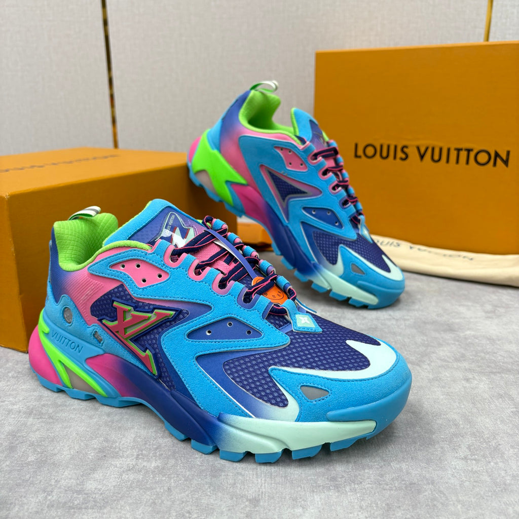 Louis Vuitton LV RUNNER TATIC Men's And Women's Spring/summer Casual Round Toe Lace Up Floral Logo Low Top Casual Sneakers Shoes #78323