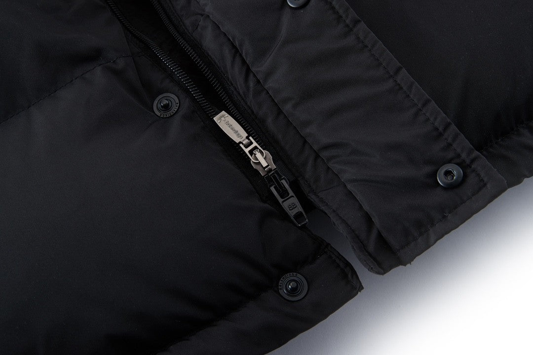 Balenciaga X Adidas Men's Winter Black Logo Print Stand Collar Puffer Down Jacket #73539