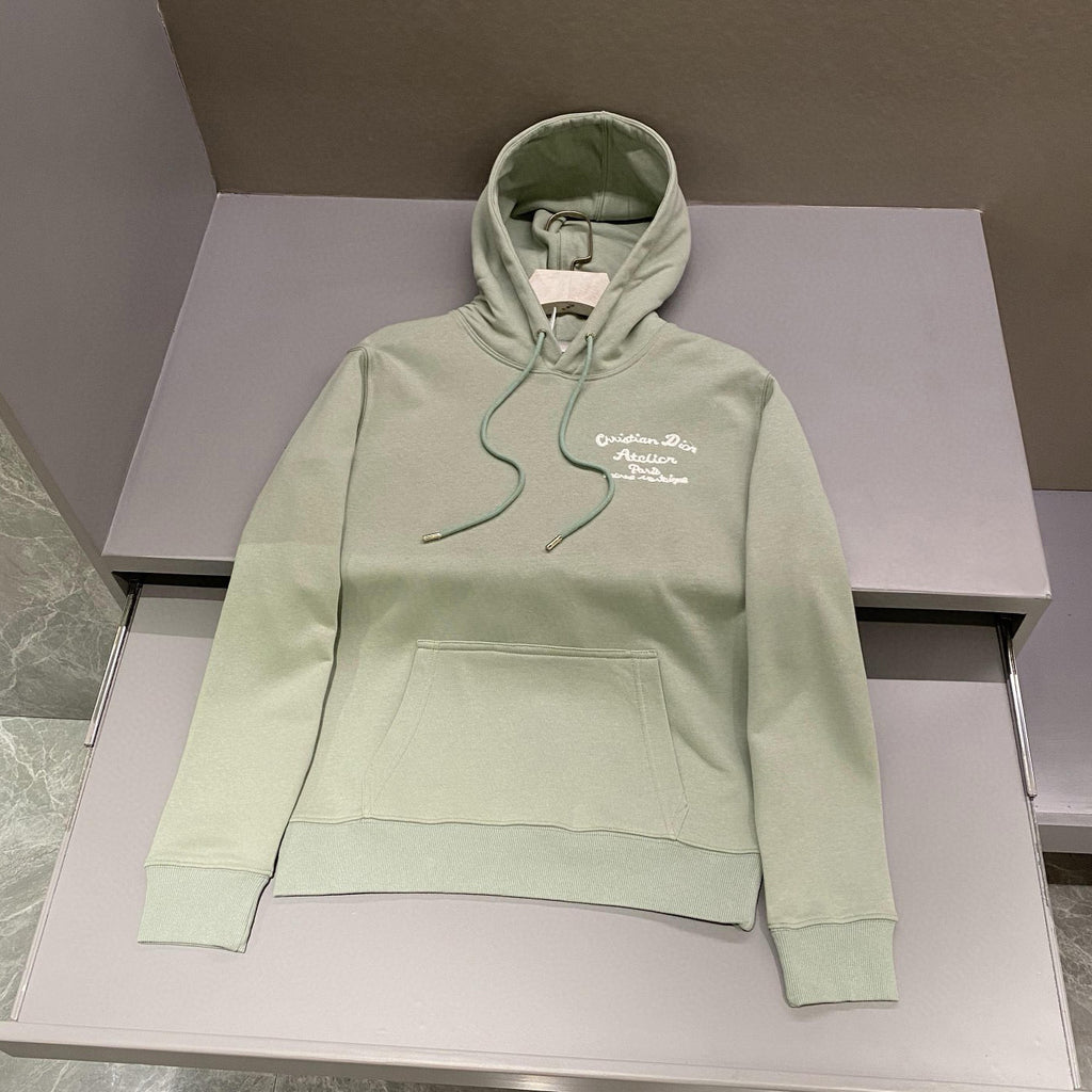 Dior Men's Autumn and Winter Solid Colour Embroidered Logo Pullover Thickened Hooded Sweatshirt #97852