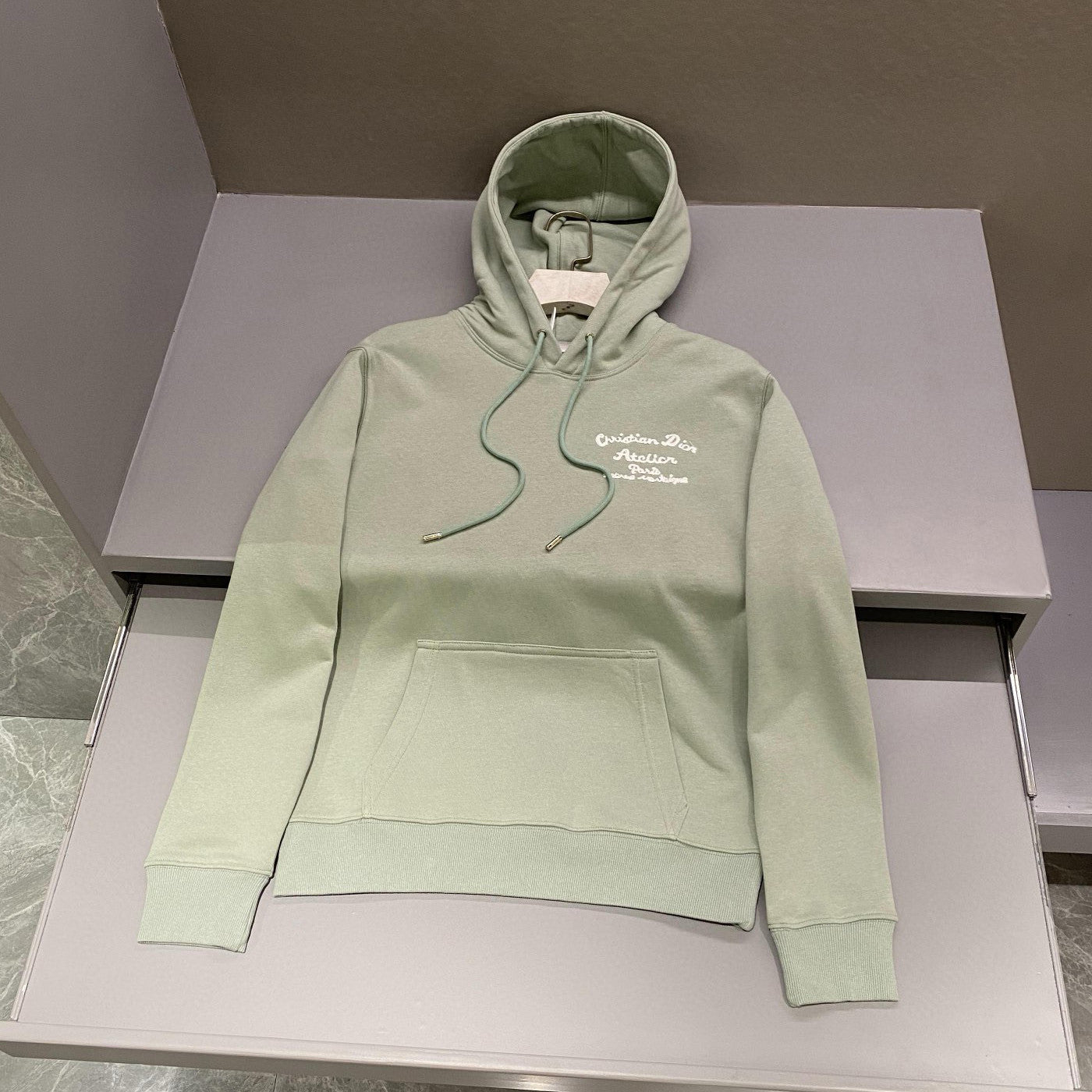 Dior Men's Autumn and Winter Solid Colour Embroidered Logo Pullover Thickened Hooded Sweatshirt #97852