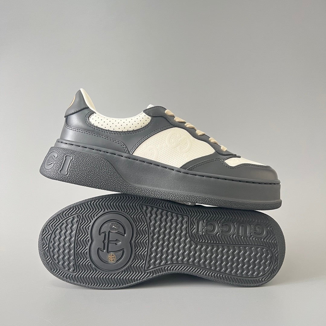 Gucci Chunky BGG Black And White Panda Biscuit Shoes Couple Model Cowhide Stitching GG Embossed Cowhide #332565
