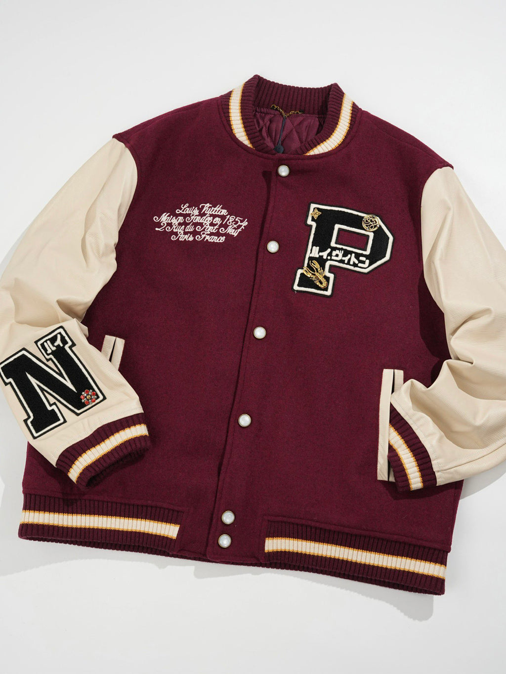 Louis Vuitton Custom Epi Leather College Jacket #332524