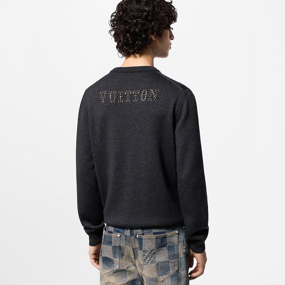 Louis Vuitton Embellished Long Sleeved Merino Wool Crewneck #289751