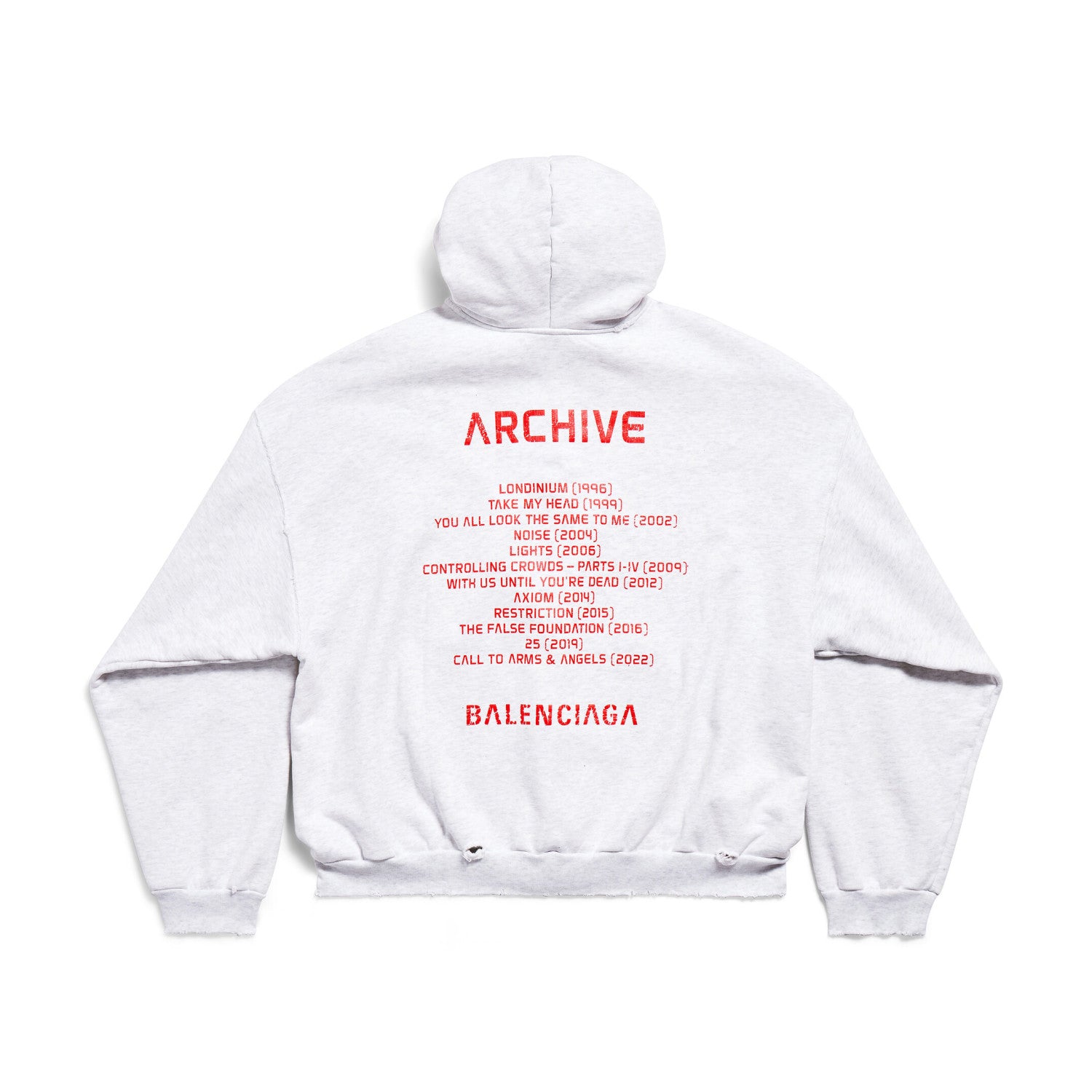 Balenciaga Men's Autumn Music Archive Series Connected Zip-up Hoodie Medium Jacket #97348