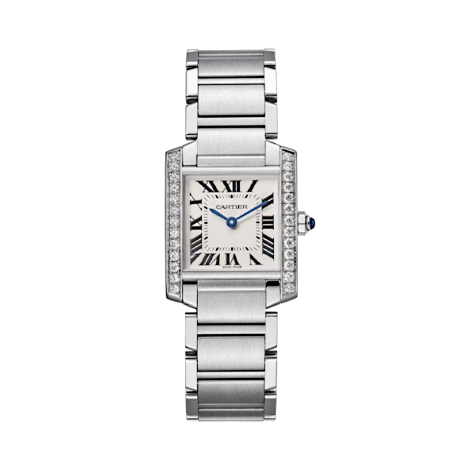 Cartier Tank Must Men's and Women's Solid Color Stainless Steel Quartz Watch #77666