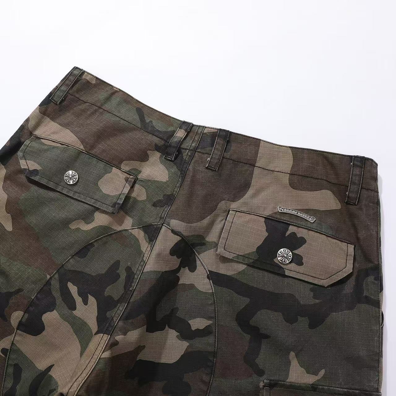 Chrome Hearts Men's Spring and Autumn Camouflage Printed Three-dimensional Pocket Work Pants #75746