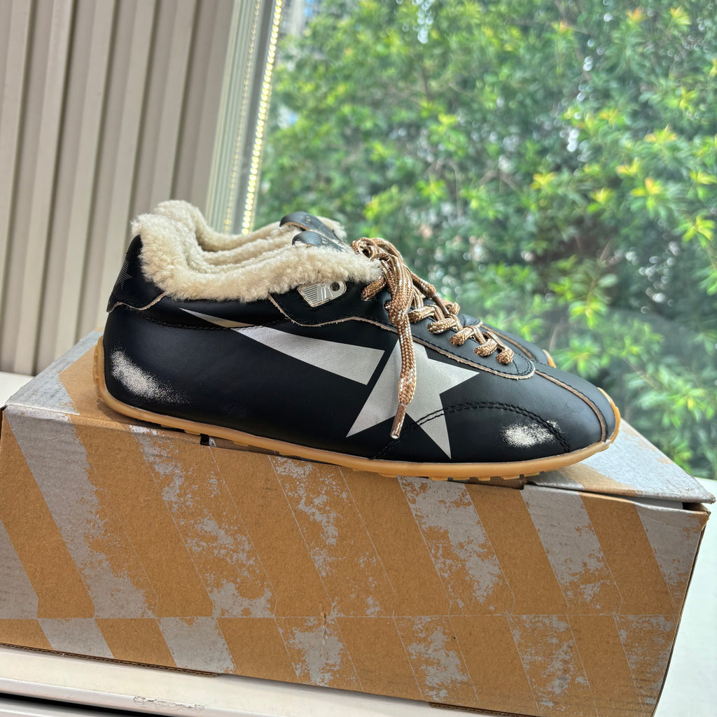 Golden Goose Women's Spring/Fall Fashion Casual Round Toe Lace Up Leather Suede Low Top Flat Slip On Sneakers Shoes #78915