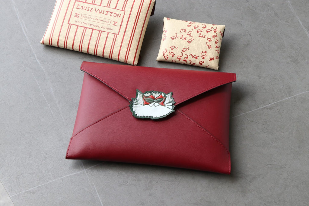 Louis Vuitton Grace and LV collaboration Kirigami Pochette Cowhide leather Three-piece set Clutch Bag Bags #193889