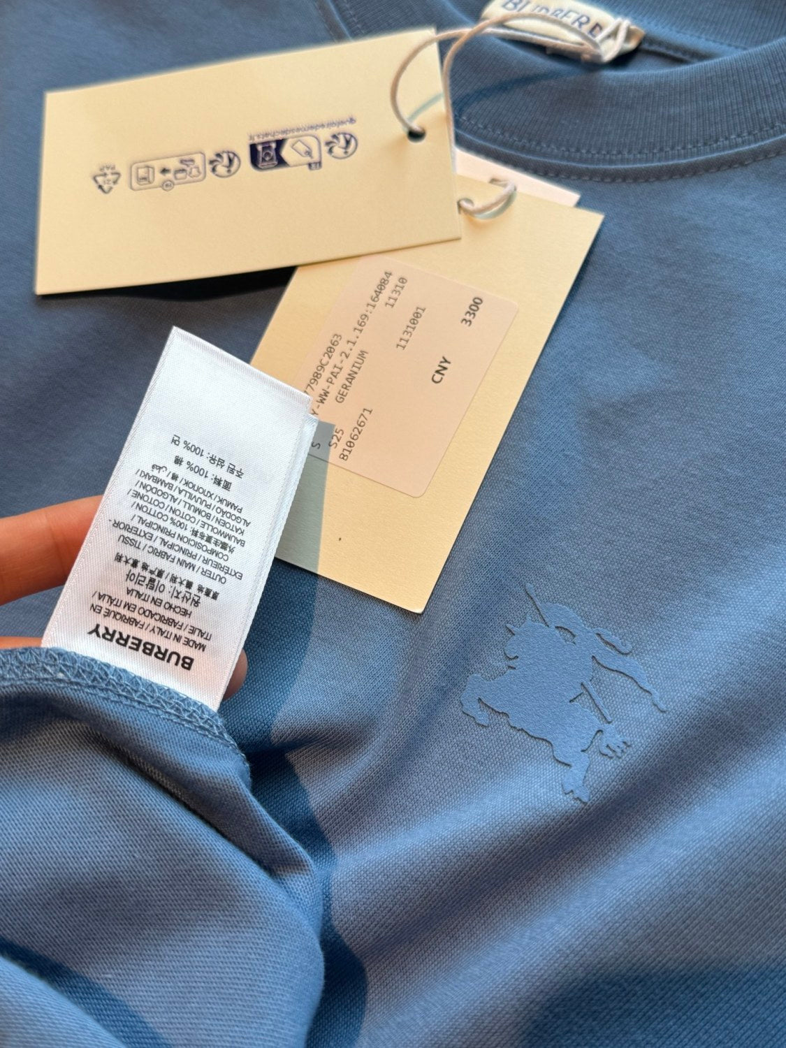 Burberry Men's Summer Knight Graphic Printed Solid Color Round Neck Cotton Short Sleeve T-Shirt #76248