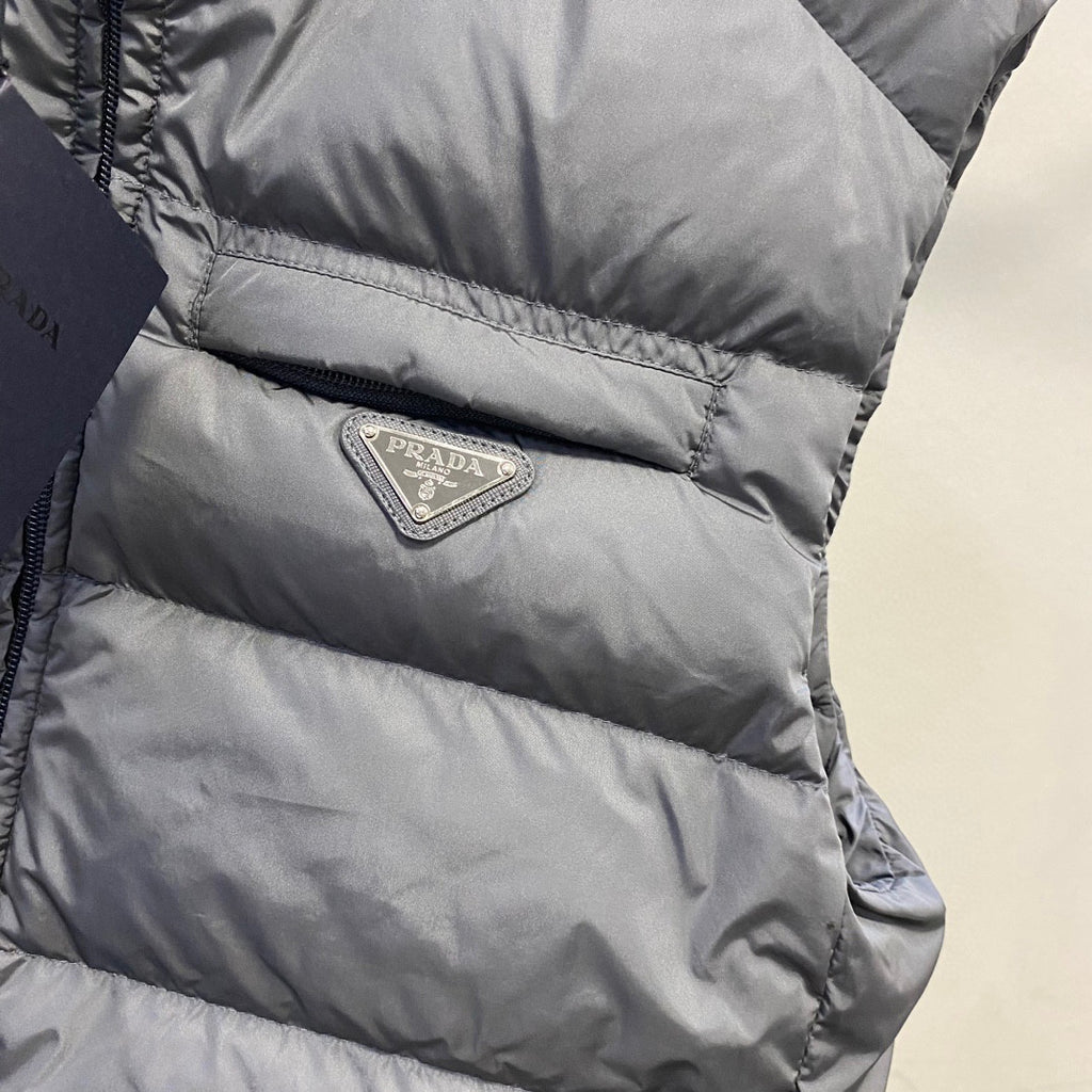 Prada Striped Sleeveless Down Vest #22111