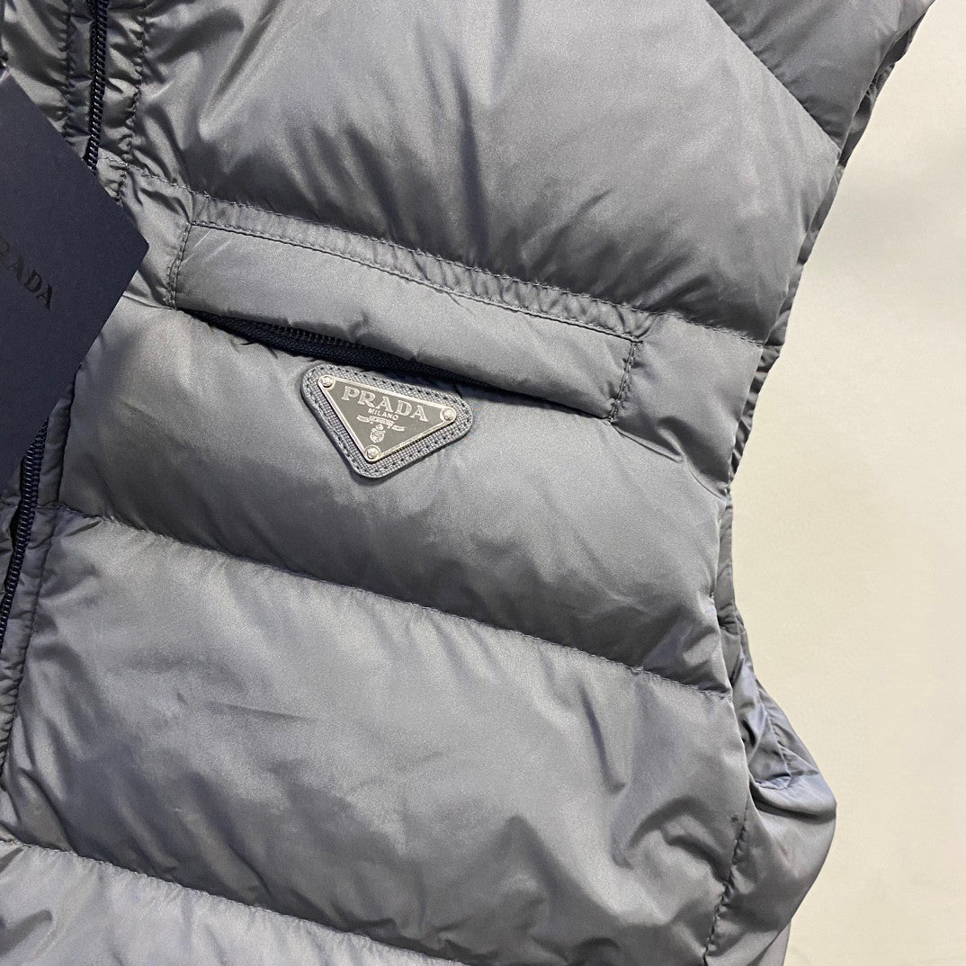 Prada Striped Sleeveless Down Vest #22111