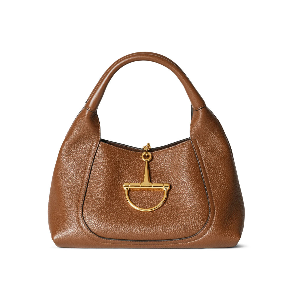 Gucci Softbit Women's Solid Color Horsebit Buckle Leather Tote Shoulder Bag Bags #76194