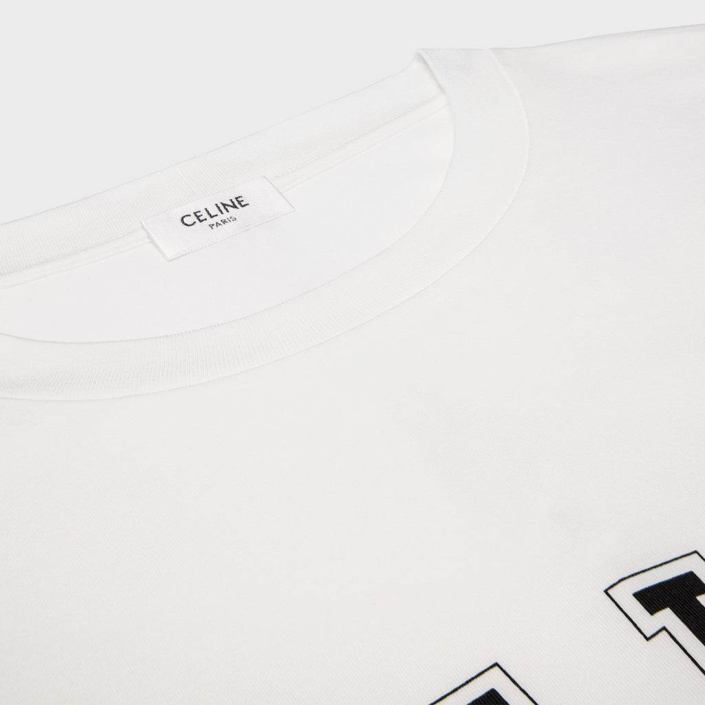 Celine Men's And Women's Summer Fashion Casual Crew Neck Pullover Letter Print Pattern Short Sleeve T-Shirt #79274