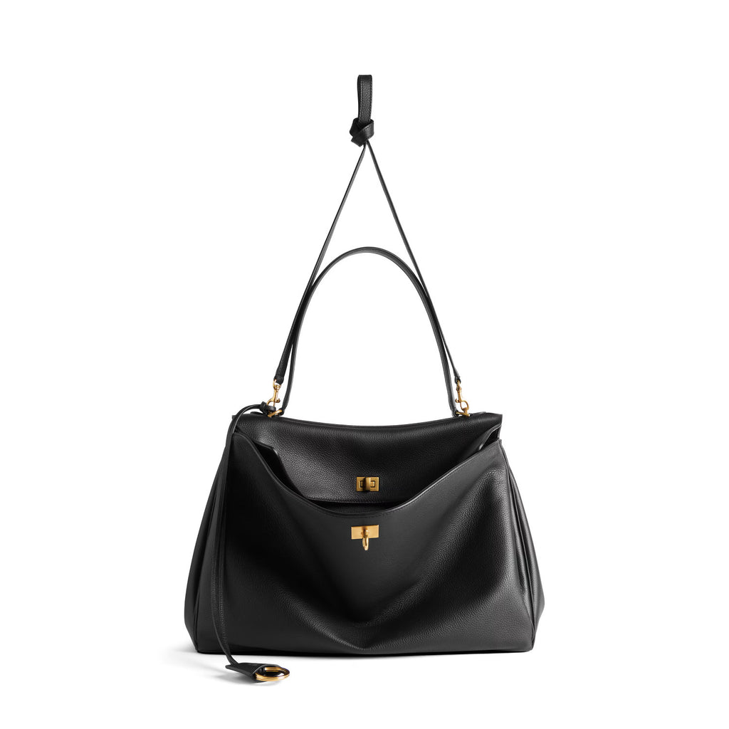 Balenciaga Rodeo Large Handbag Women's Men's Solid Fashion Leather Contour Gold Silver Metal Accessories Bags 7897442AA4V2621 Ngvp #1584