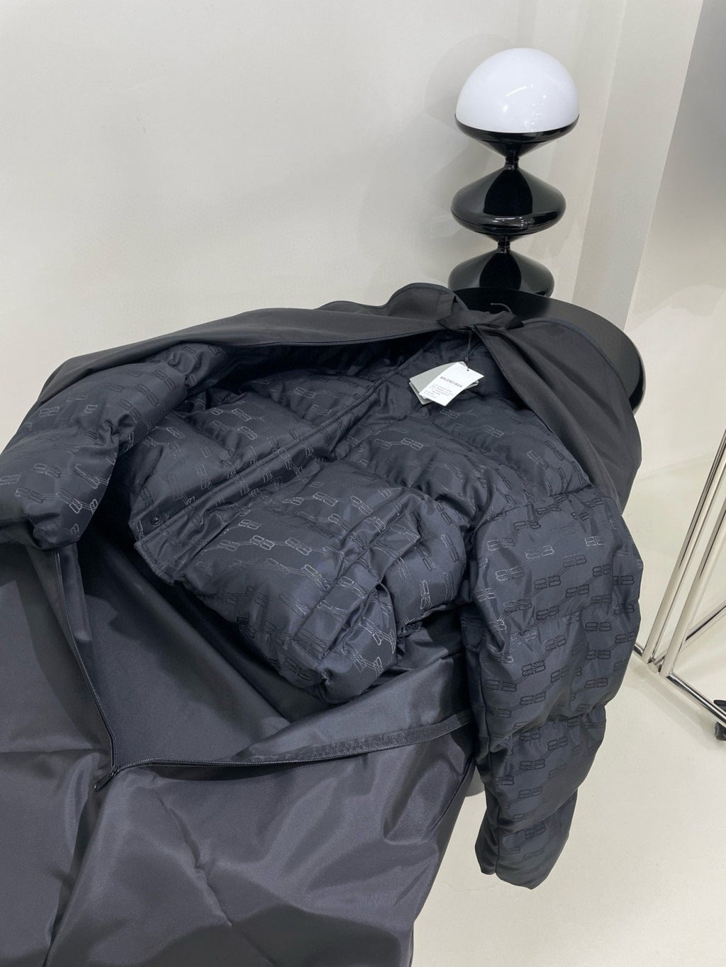 Balenciaga Men's Women's Autumn And Winter Standing Collar Solid Color Zipper Long Sleeve Puffer Down Jacket #73316