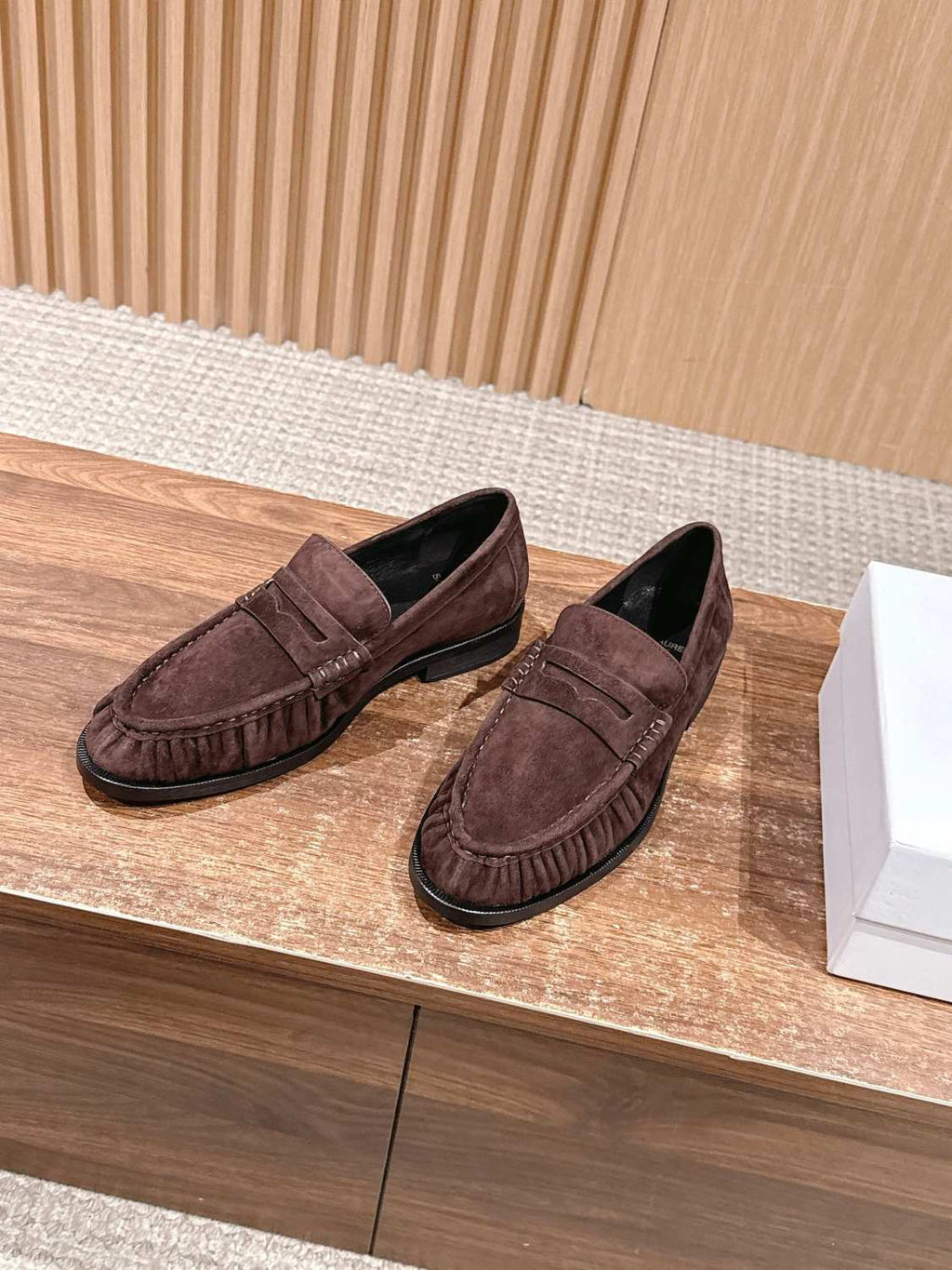 Saint Laurent Yves Men's Pleated Loafers #379880