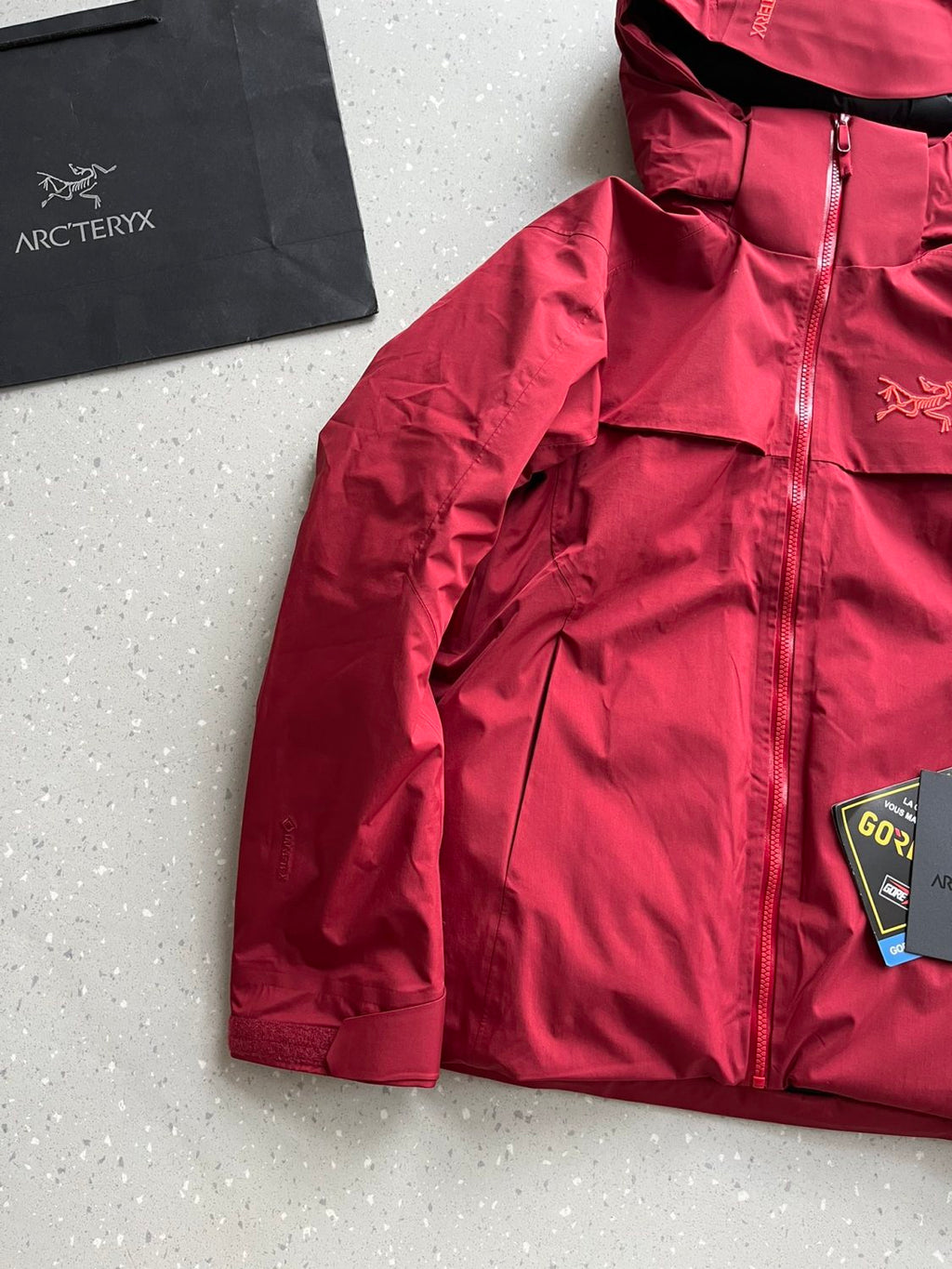 Arcteryx Autumn And Winter Solid Color Zipper Waterproof Windproof Long-Sleeved Hooded Jacket #74667
