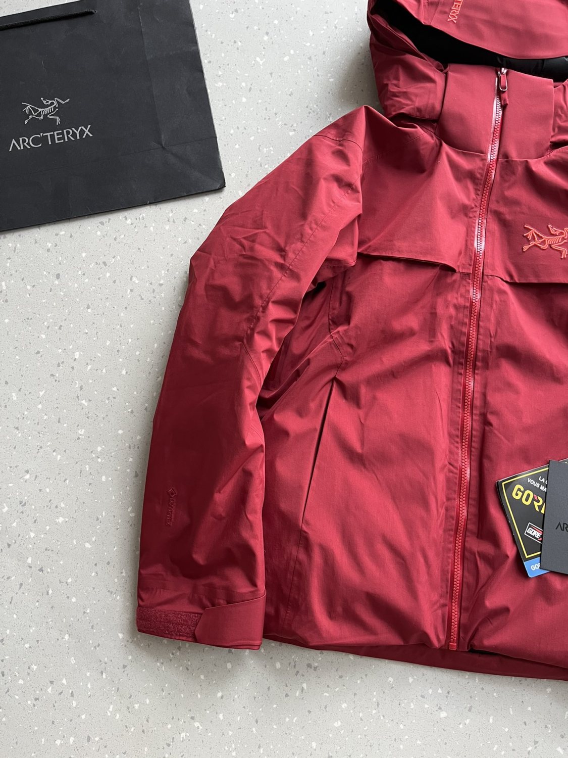 Arcteryx Autumn And Winter Solid Color Zipper Waterproof Windproof Long-Sleeved Hooded Jacket #74667