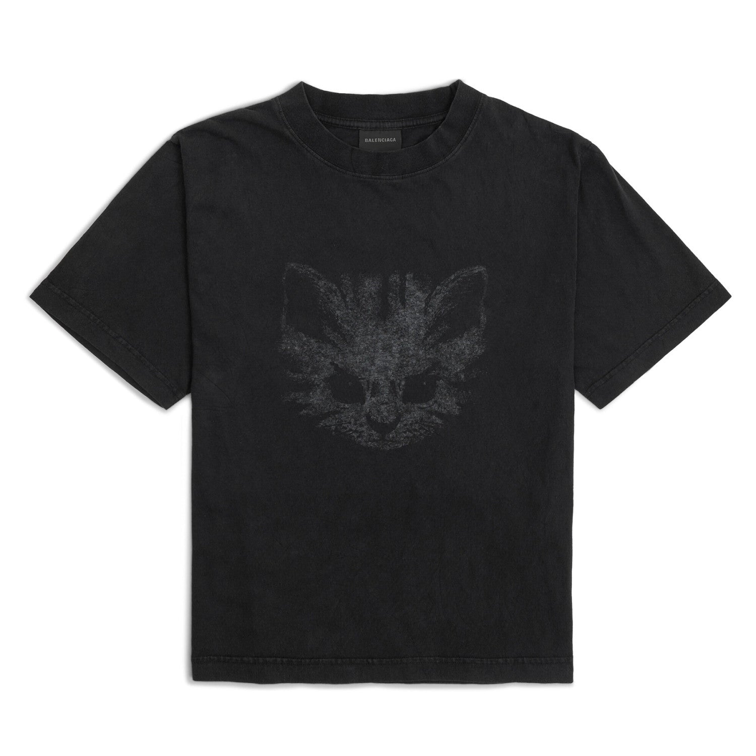 Balenciaga Men's Women's  Winter New Kittycat Medium Fit T-shirt Spring Summer Fashion Black And White Printed Round Neck Short Sleeve Casual T-shirt Ngvp #2487