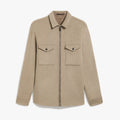 Berluti Men's Spring/Autumn Solid Color Patch Pocket Lapel Zipper Long Sleeve Jacket-Style Shirt Double-Sided Cashmere Wool Coat Ngvp #2294