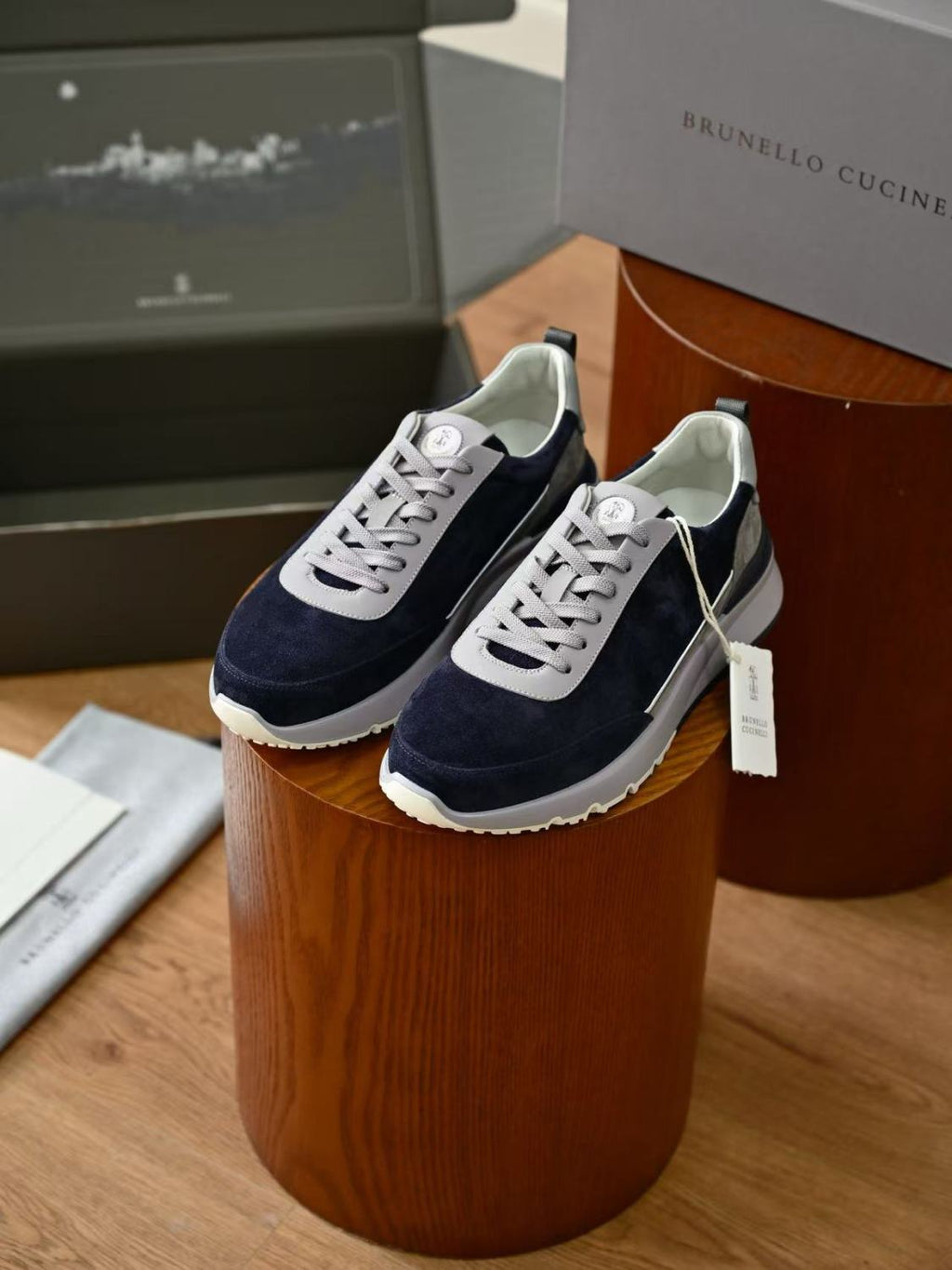 Brunello Cucinelli Men's Leather Sneakers #387382
