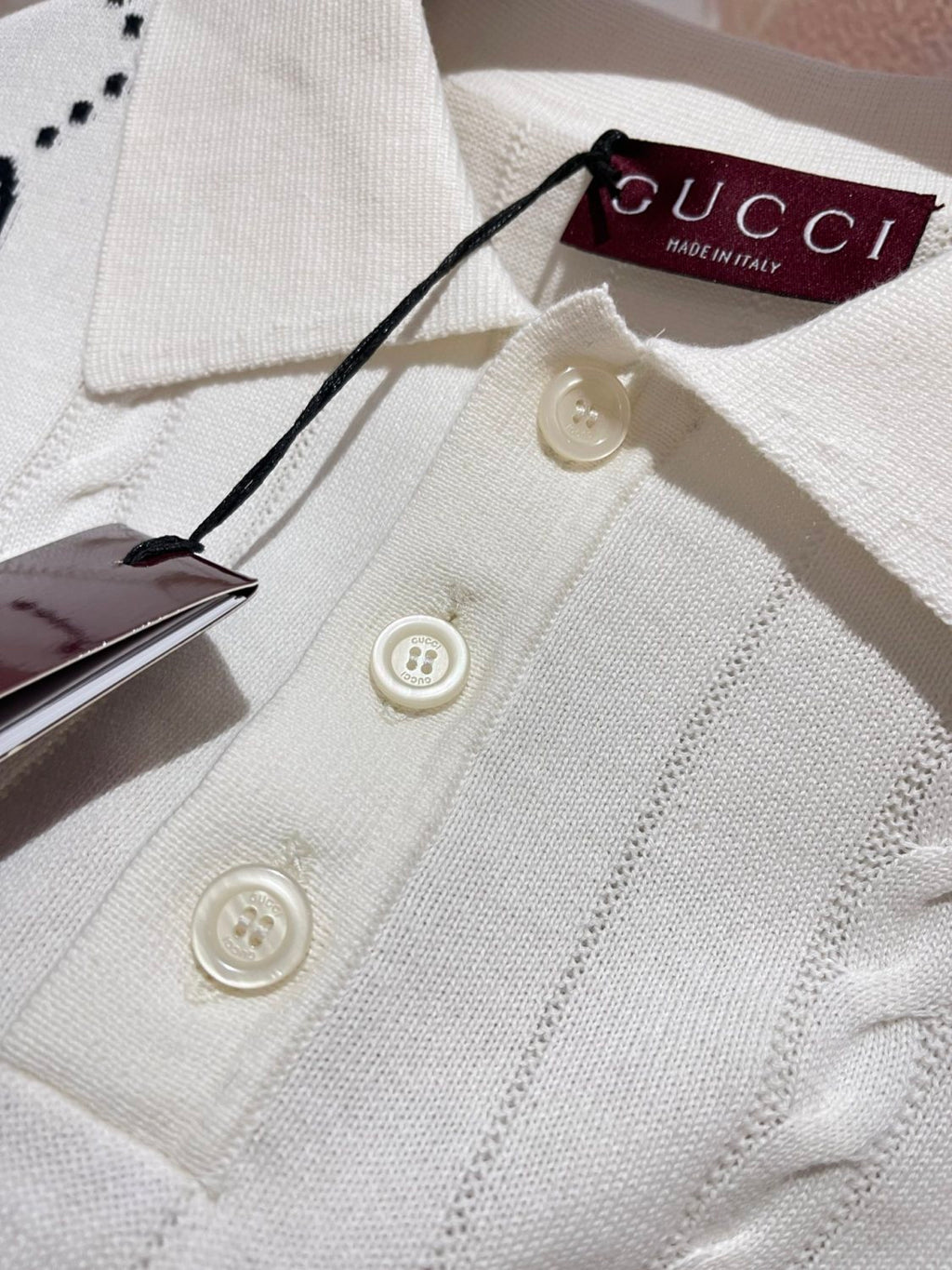 Gucci Men's Summer Logo Appliqué Knit Short Sleeve Polo Shirt T-Shirt #72545