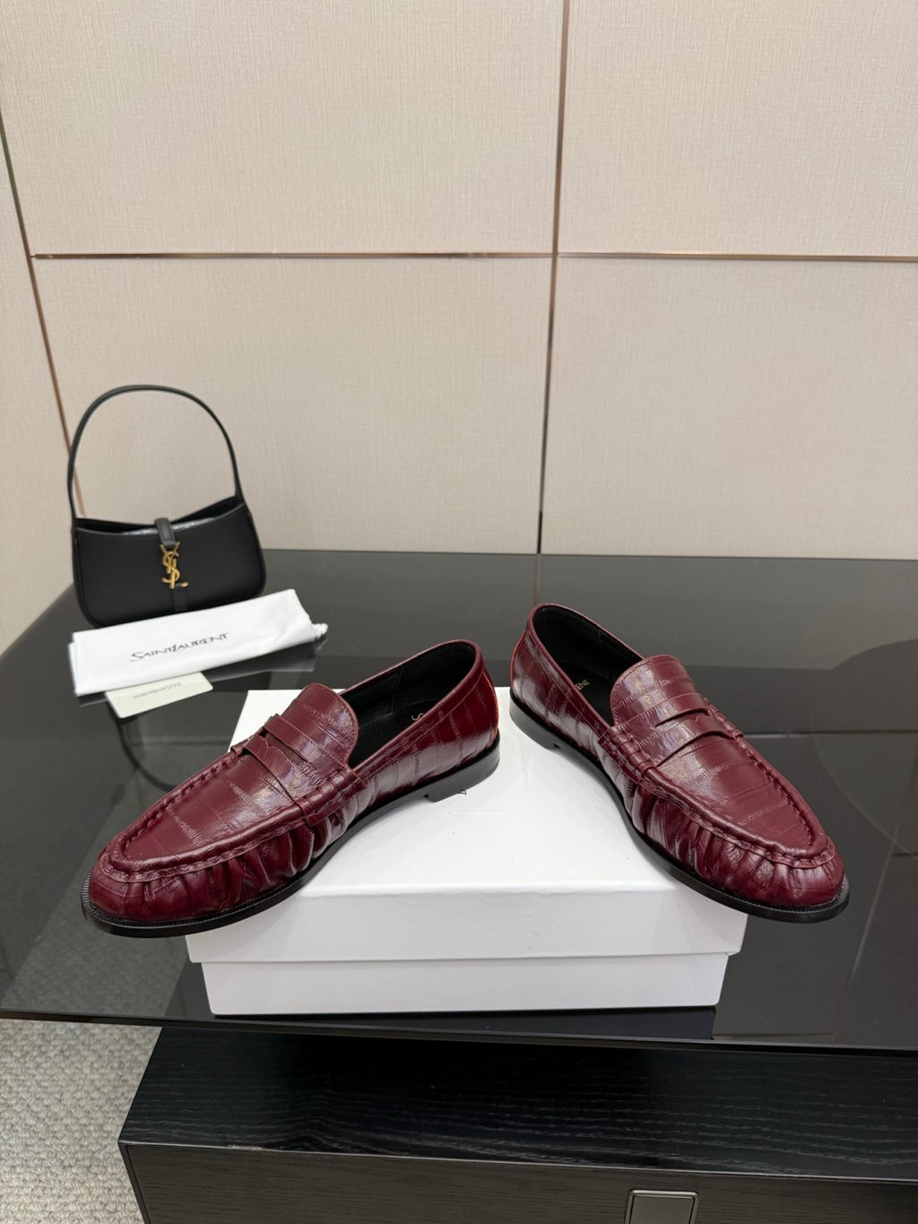 Saint Laurent Women's Autumn/Winter Fashion Casual Sheepskin Suede Round Toe Slip On Flat Loafers Casual Shoes #78376
