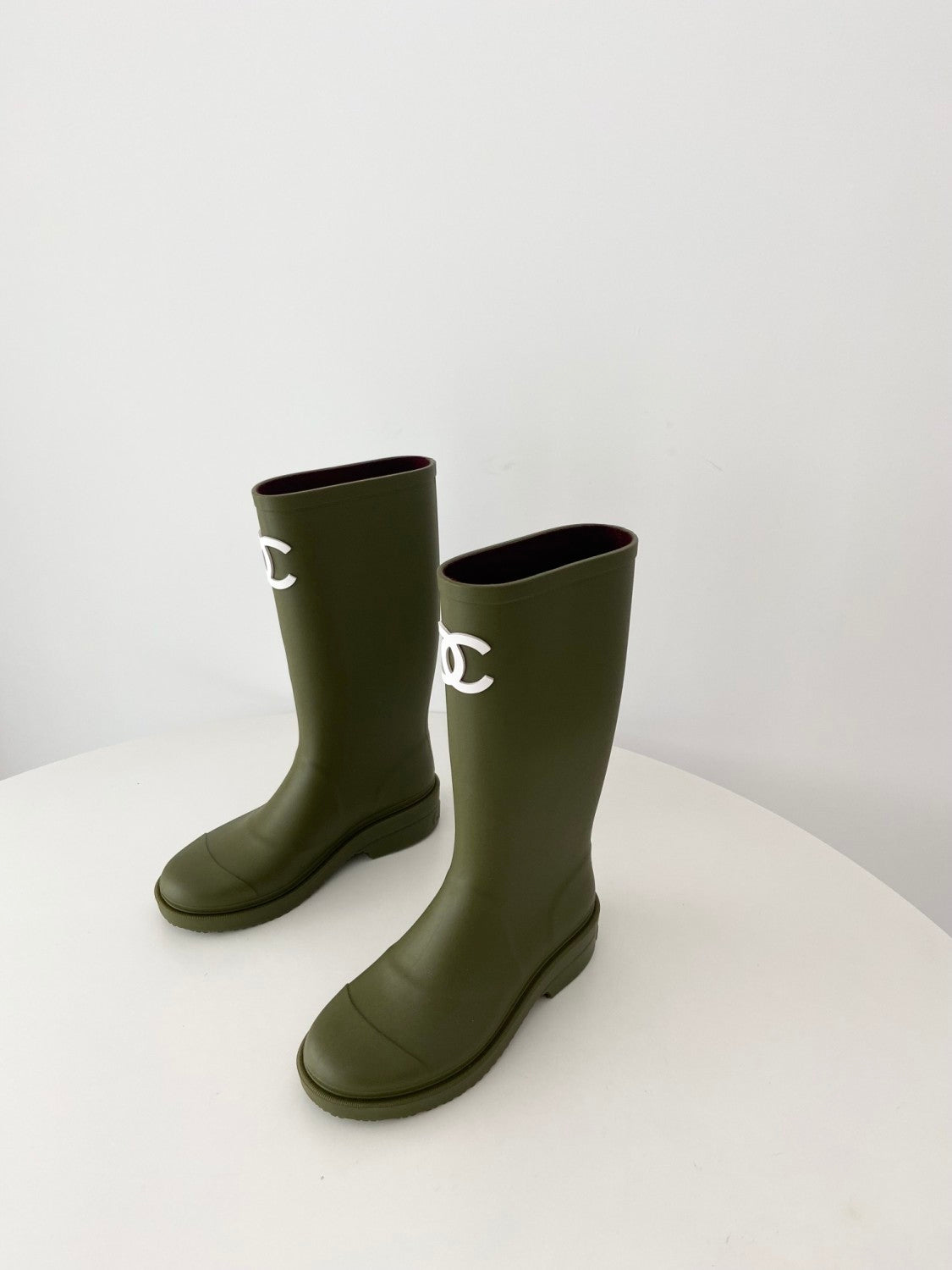 Chanel Women's And Men's Fashion Casual Solid Color Logo Round Toe Rain Boots Shoes #78513