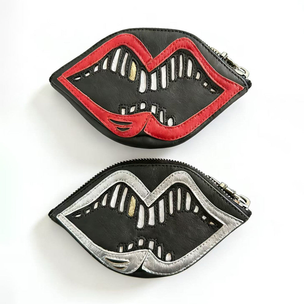 Chrome Hearts Mattyboy Red Lips Silver Lips Big Gold Teeth Limited-edition Wallets Coin Purses Id Holders And High-street Fashion Accessories Bags #195952