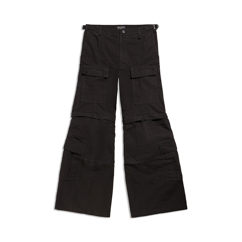 Balenciaga Men's Women's Four Seasons Solid Color Cotton Zipper Loose Flare Casual Work Pants Ngvp #7247