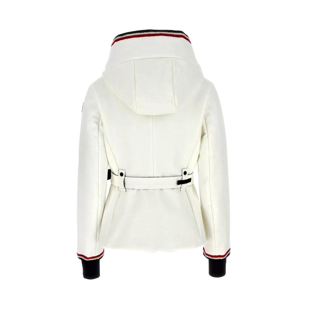 Moncler Men's And Women's Winter Fashion Casual Hooded Zipper Windproof Ski Jacket With Belted Waist Cotton Lined Jacket #79365