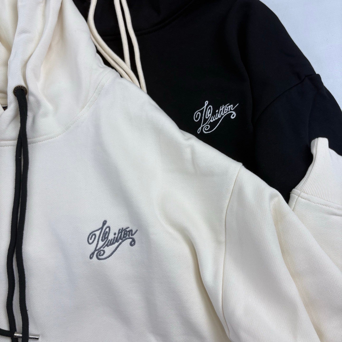 Louis Vuitton Men's And Women's Spring/Fall Fashion Casual Solid Color Cotton Knit Hoodie With Logo Embroidery Sweatshirt #78567