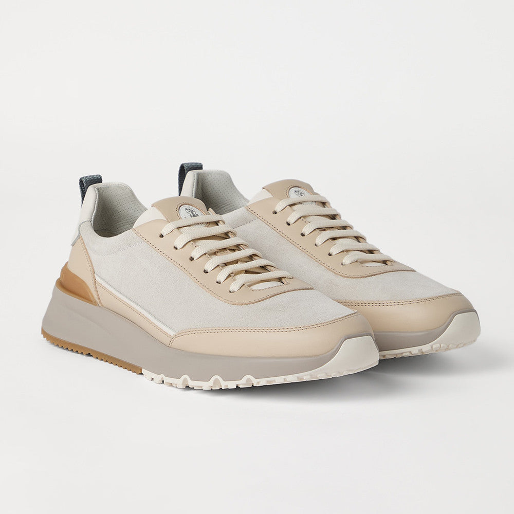 Brunello Cucinellia Suede and Calfskin Runners #375492