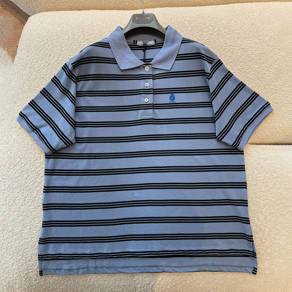 Prada Stripe Polo T-Shirt #377856
