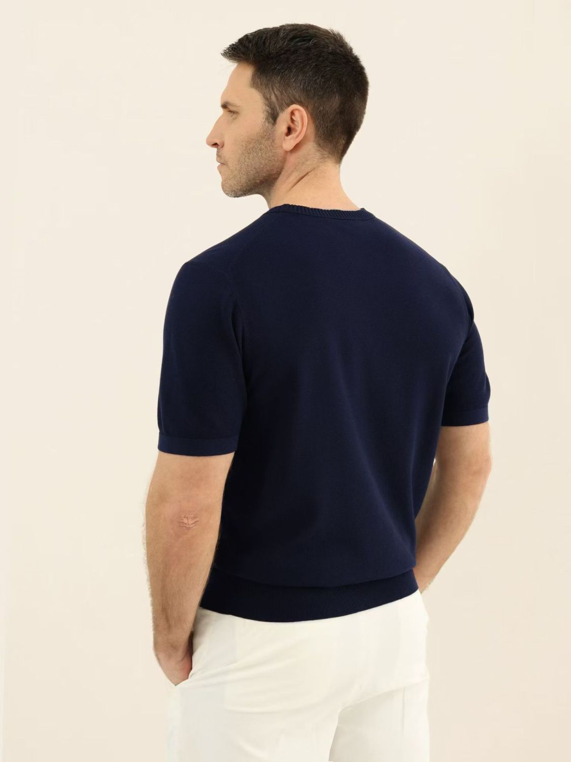 Loro Piana Solid Color Round Neck Pullover Short Sleeve T-shirt #377035