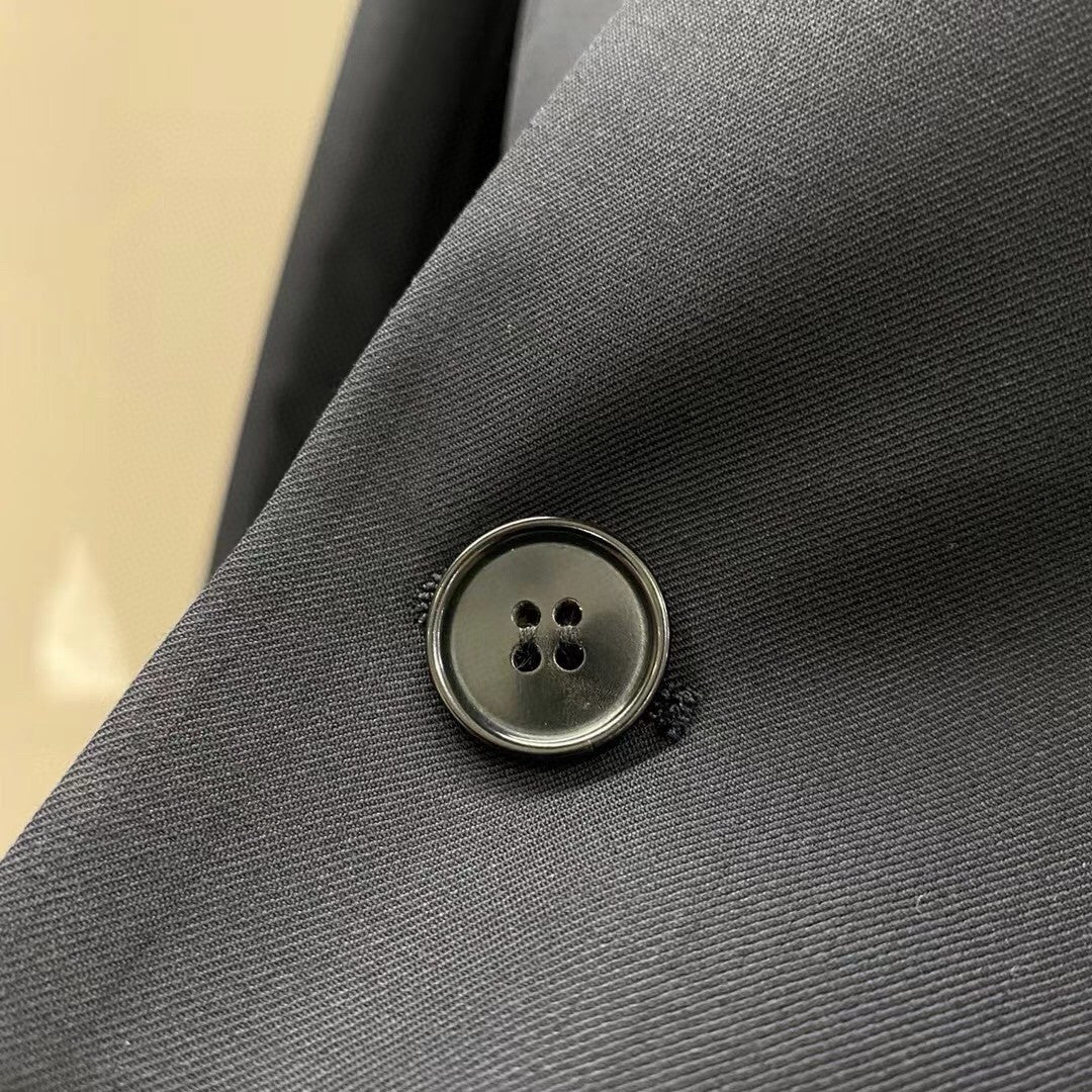Dior Men's Spring/Autumn Solid Color Business Casual V-neck Single-breasted Wool Blazer Suit Jacket and Trousers Pants Set #77158