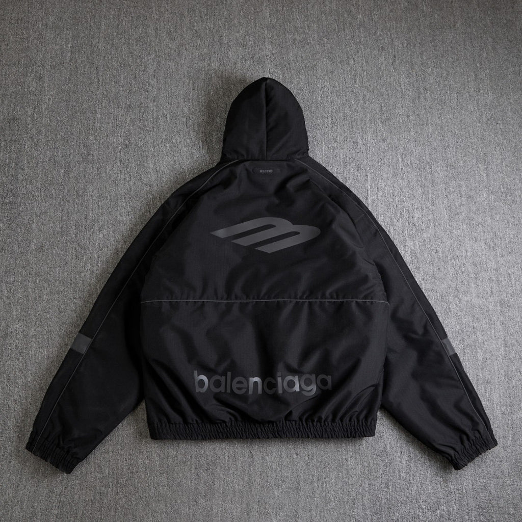 Balenciaga Men's 3b Sports Icon Ski Tracksuit Parka in Black #375922