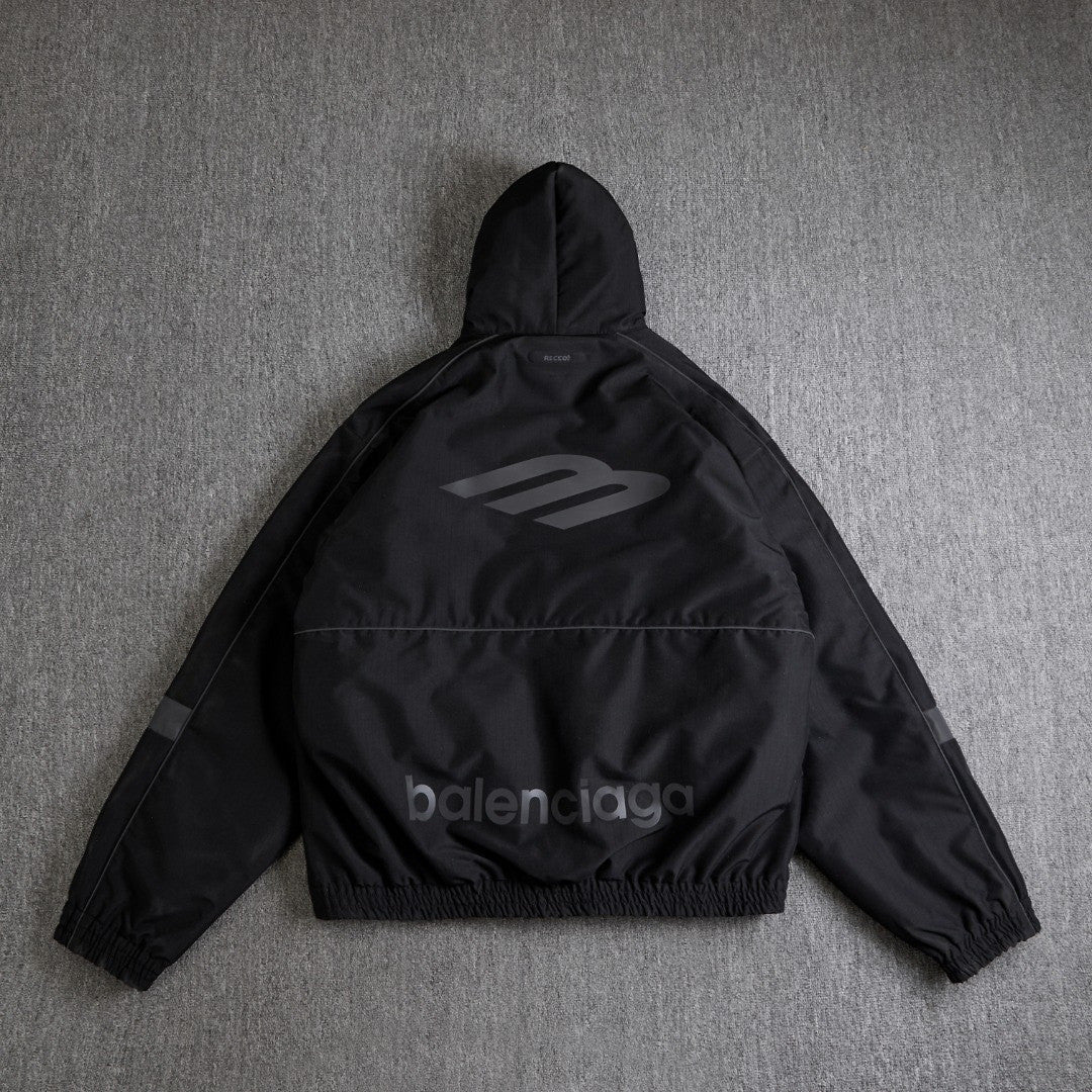 Balenciaga Men's 3b Sports Icon Ski Tracksuit Parka in Black #375922