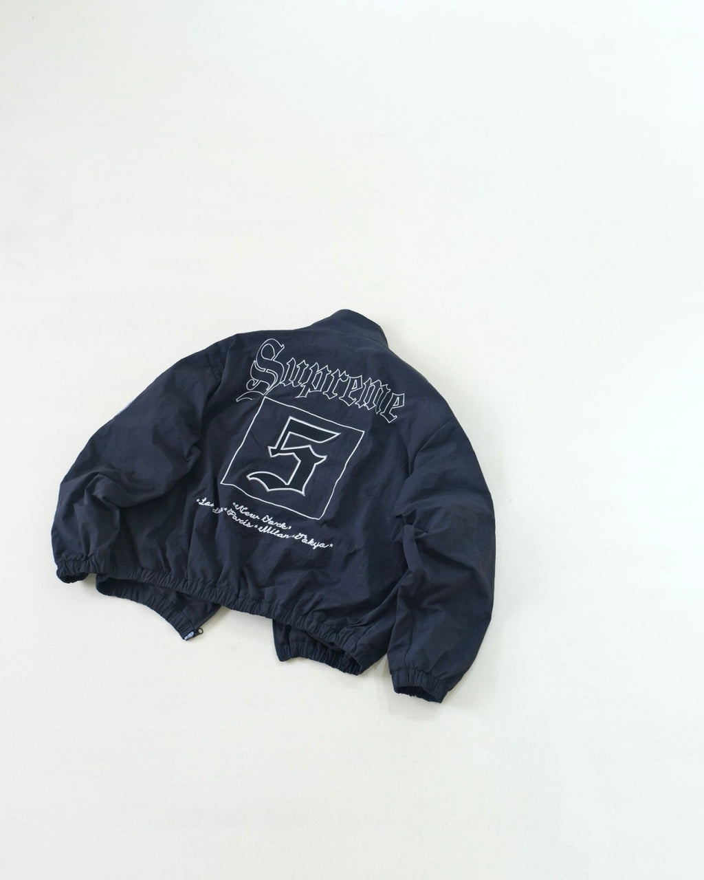 Supreme SS25 WEEK12 Old English Track Jacket Men's And Women's Spring/autumn Logo Pattern Patchwork Zipper Stand-up Collar Long-sleeved Jacket And Sweatpants Pants Set Suit #77832